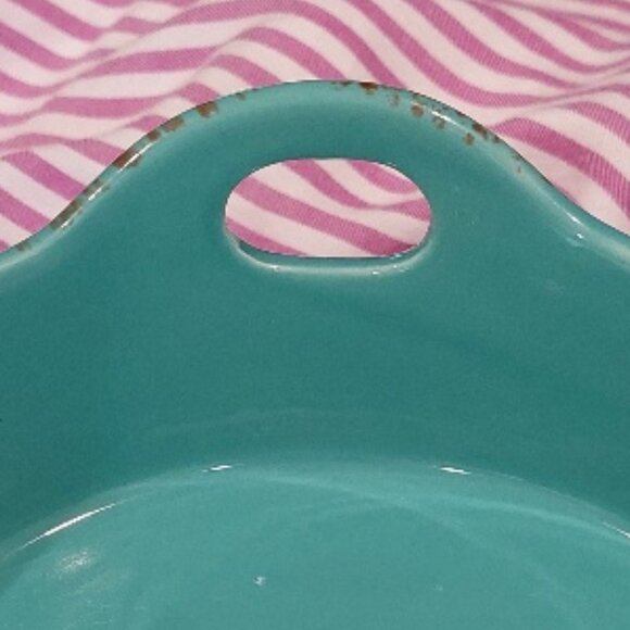 Blue Jean Chef Aaron Sanchez Green Distressed Ceramic Serving Bowl - Picture 5 of 7